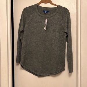 Silvery gray sweater with a little bit of sparkle